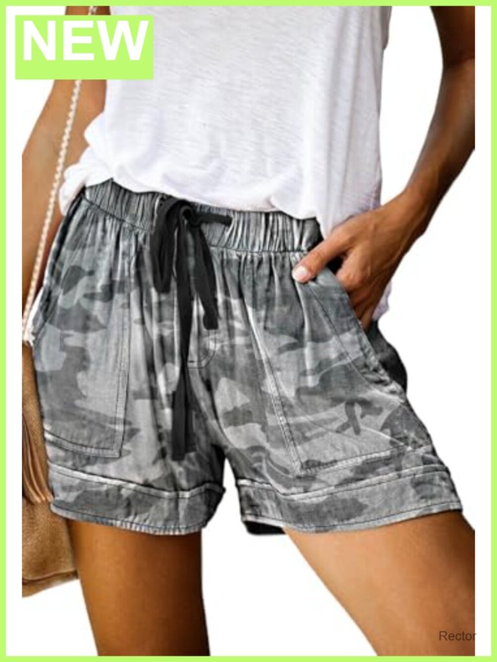 Womens Casual Drawstring Shorts Elastic Waist Pocketed Summer Active
